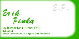 erik pinka business card